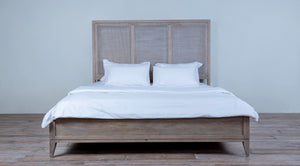 Campaign Bed King Cane Headboard