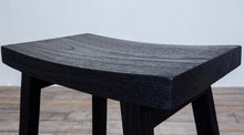 Load image into Gallery viewer, COUNTER STOOL BACKLESS - Black Oak