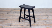 Load image into Gallery viewer, COUNTER STOOL BACKLESS - Black Oak