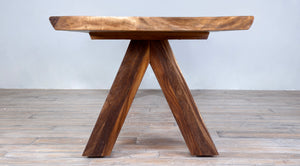 Live Edge Rectangular Dining Table 10ft Wooden Base