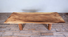 Load image into Gallery viewer, Live Edge Rectangular Dining Table 10ft Wooden Base