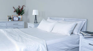 Caribbean Queen Size Bed Wooden Panel Headboard