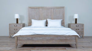 Campaign Bed King Wooden Panel