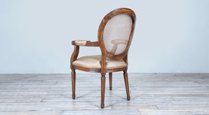 Louis XVI Oval Back Arm Chair No Carving