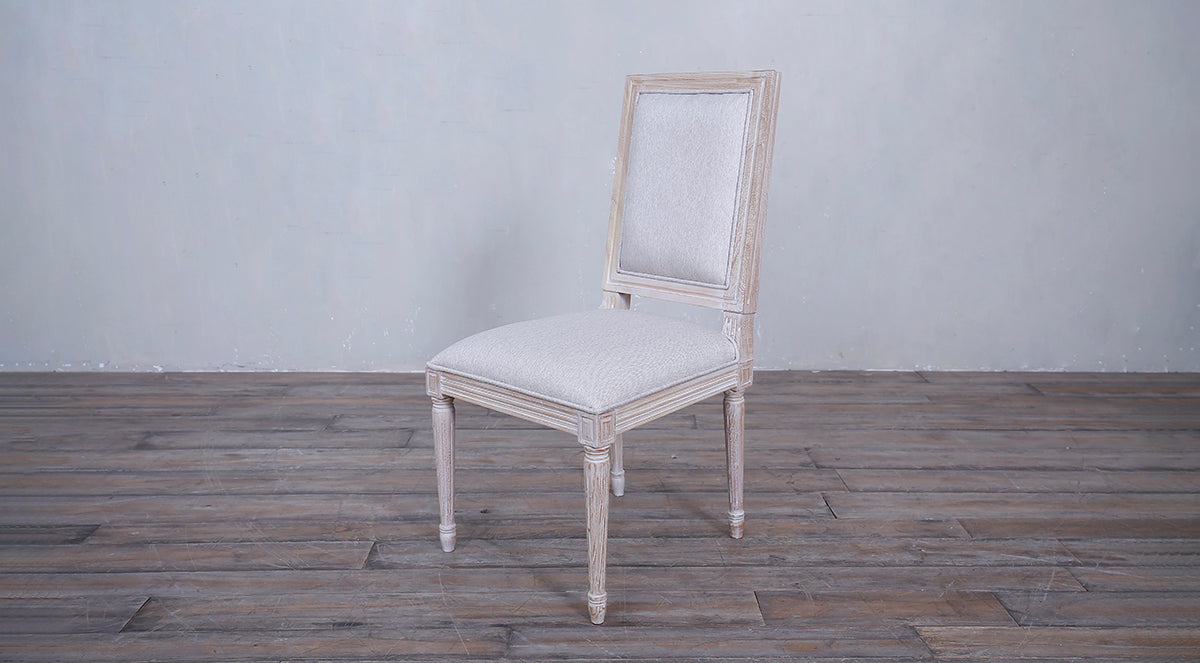 Vintage French Square Side Chair