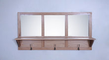 Load image into Gallery viewer, Mudroom Wall Shelf with 3 Mirrors