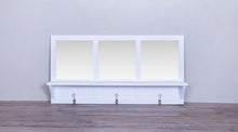 Load image into Gallery viewer, Mudroom Wall Shelf with 3 Mirrors