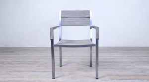 Avalon Arm Chair Stainless Steel - Large Slat