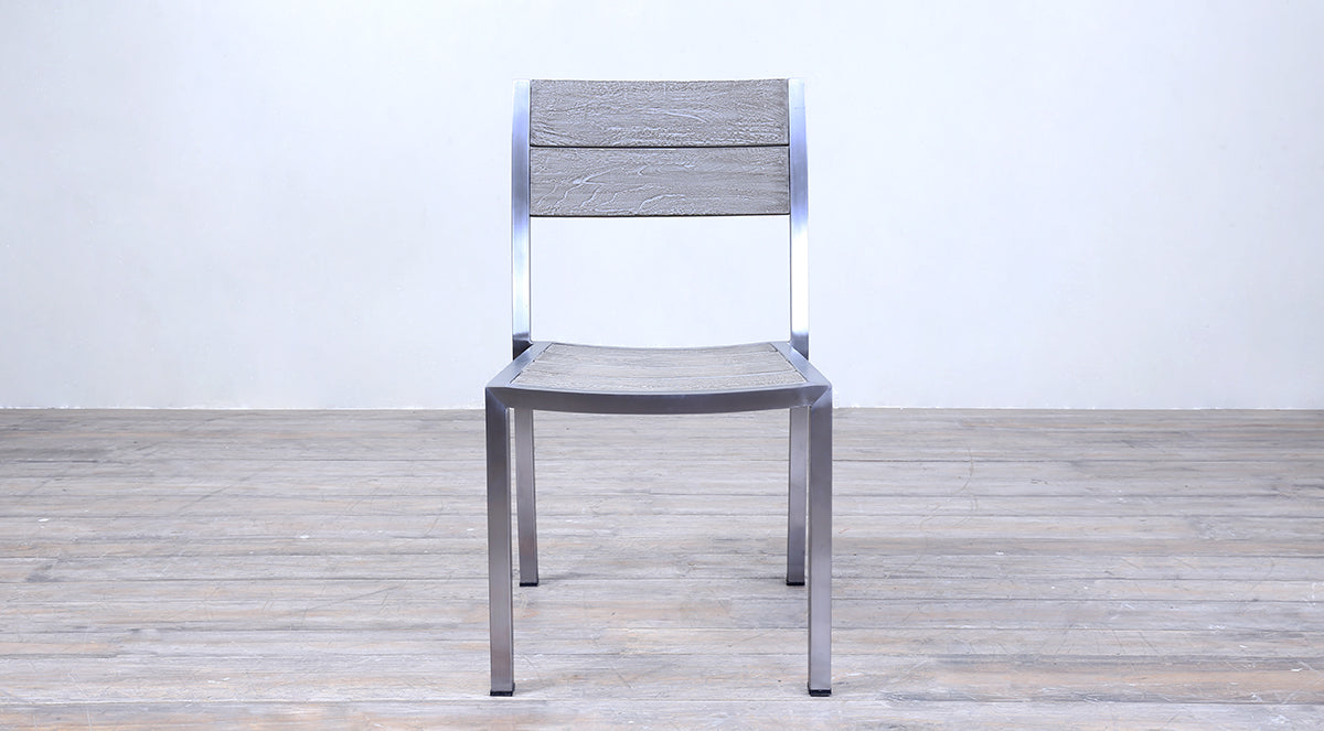 Avalon Side Chair Stainless Steel - Large Slat