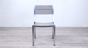 Avalon Side Chair Stainless Steel - Large Slat