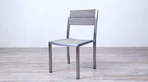 Avalon Side Chair Stainless Steel - Large Slat