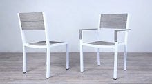 Load image into Gallery viewer, Avalon Arm Chair White Powder Coated - Large Slat