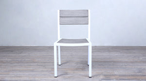 Avalon Side Chair White Powder Coated - Large Slat