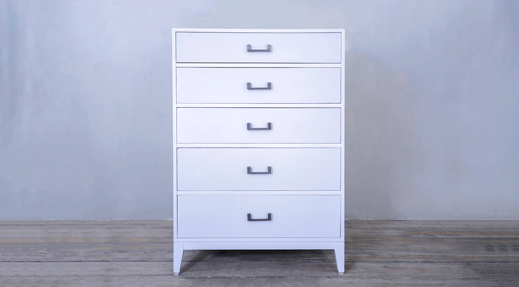 Campaign Tall Chest 5 drawers