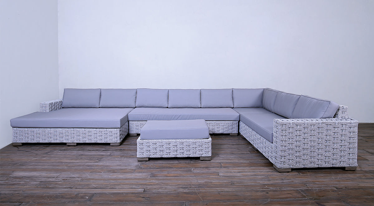 Rutherford Sectional Chaise - Rope Twist Off White