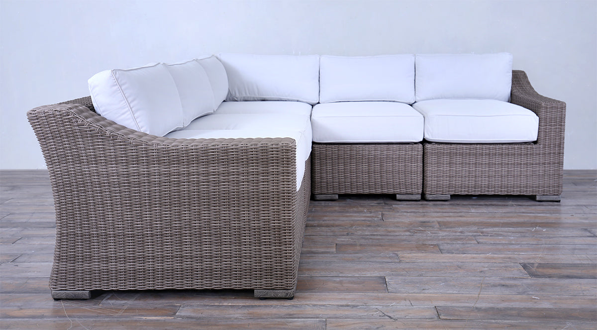 Provence Classic  Sectional - White Koboo Half Round