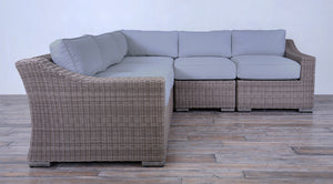 Provence Classic  Sectional - White Koboo Half Round