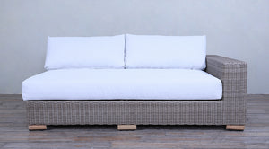 Majorca Sectional Chaise Option - White Koboo Half Round