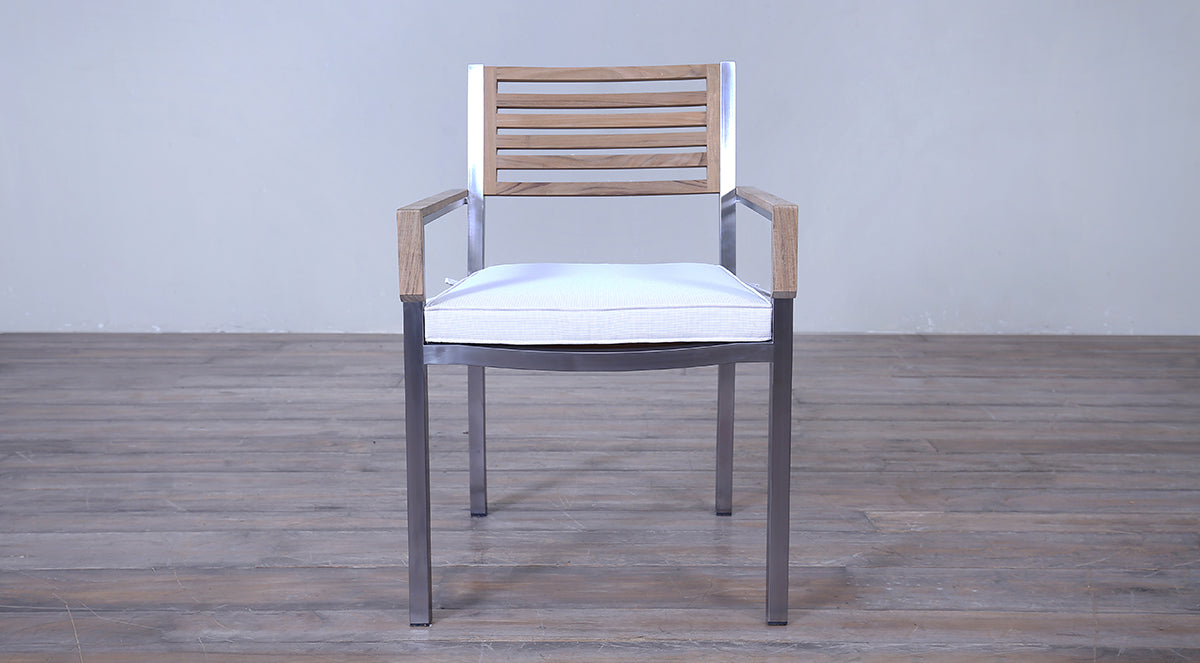 Avalon Arm Chair Stainless Steel - Small Slat