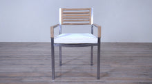 Load image into Gallery viewer, Avalon Arm Chair Stainless Steel - Small Slat