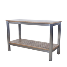 Load image into Gallery viewer, Avalon Console Table Finger Slat Polished Stainless