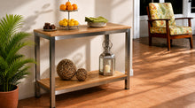 Load image into Gallery viewer, Avalon Console Table Finger Slat Polished Stainless