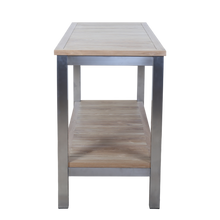 Load image into Gallery viewer, Avalon Console Table Finger Slat Polished Stainless