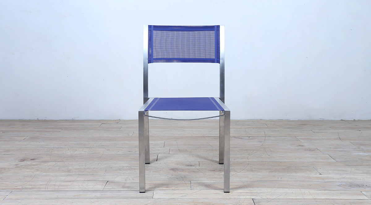 Avalon Side Chair Batyline - Polish Stainless Steel