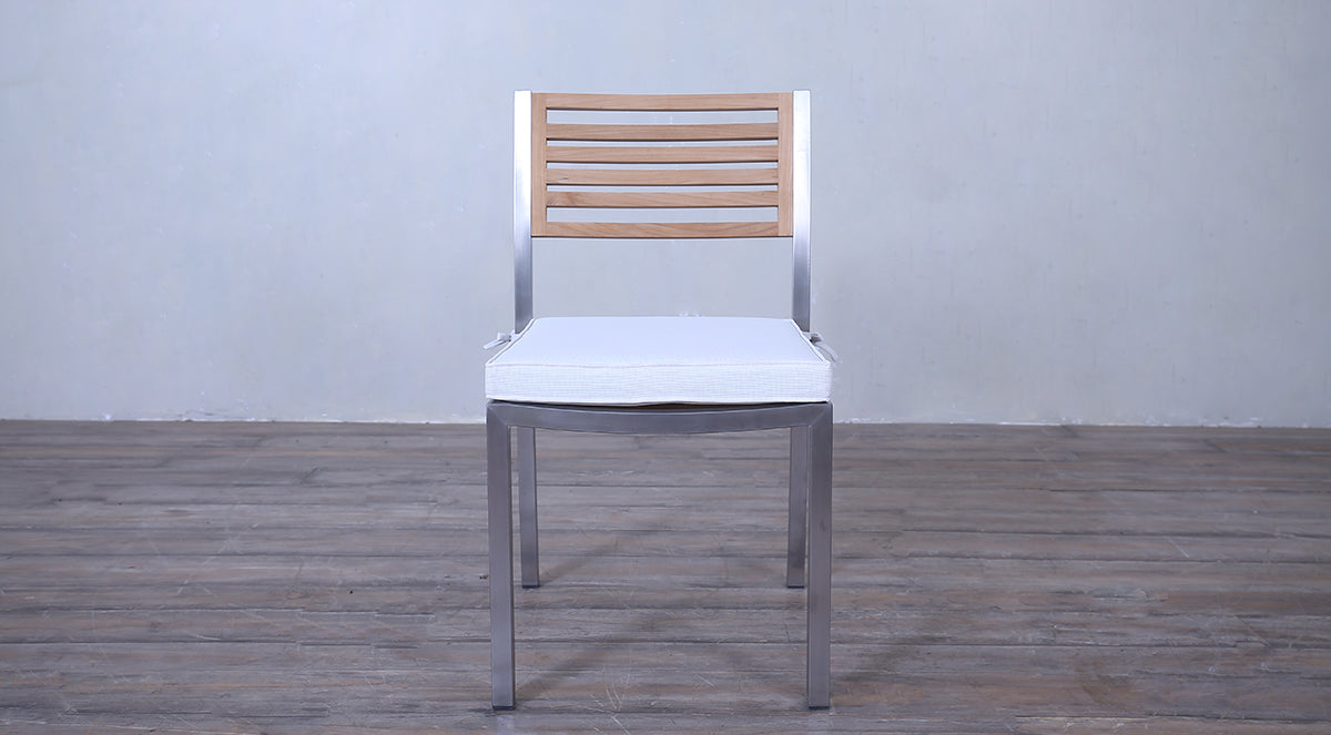 Avalon Side Chair Stainless Steel - Small Slat