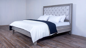 Bleecker Street Bed King Tufted Upholstery