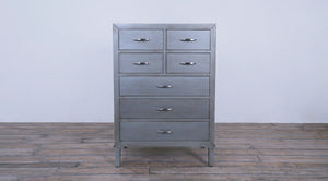 Bleecker Street Chest 7 Drawers - Metal Silver