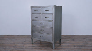Bleecker Street Chest 7 Drawers - Metal Silver