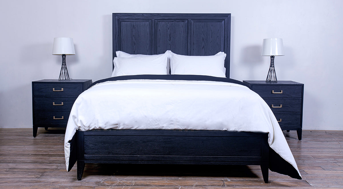 Campaign Bed Queen Wooden Panel