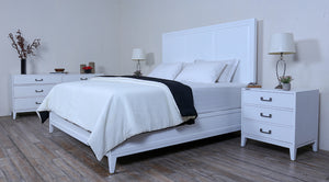 Campaign Bed King Wooden Panel