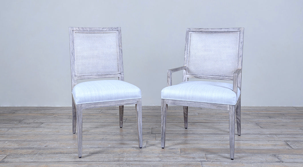 French Contemporary Side Chair Cane Back