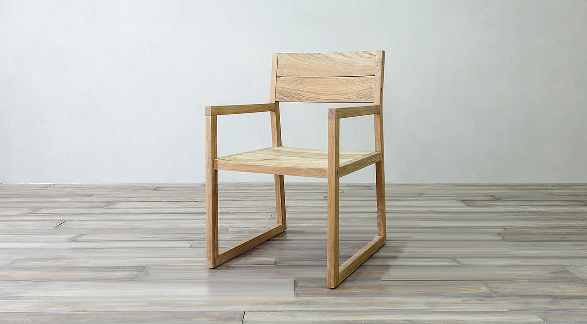 Milan Dining Arm Chair Teak wood
