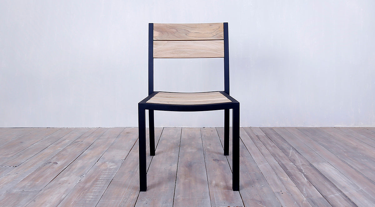 Avalon Side Chair  Large Slat Black Ebony Finish