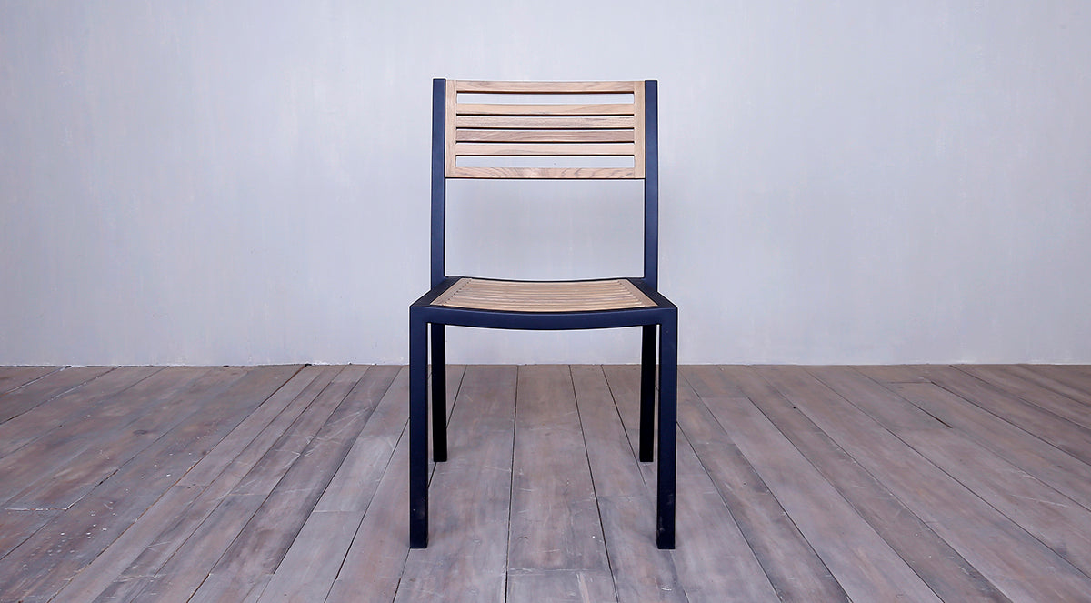 Avalon Side Chair Small Slat  Black Ebony Finish