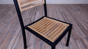 Avalon Side Chair Small Slat  Black Ebony Finish