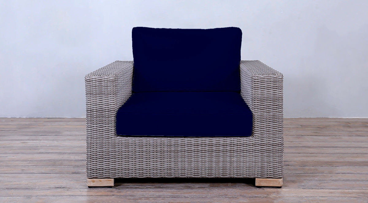 Rutherford Lounge Arm Chair - White koboo Half Round