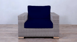 Rutherford Lounge Arm Chair - White koboo Half Round