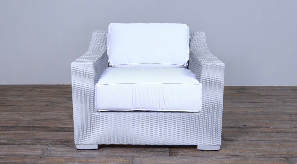 Provence Classic Lounge Arm Chair - White Peel