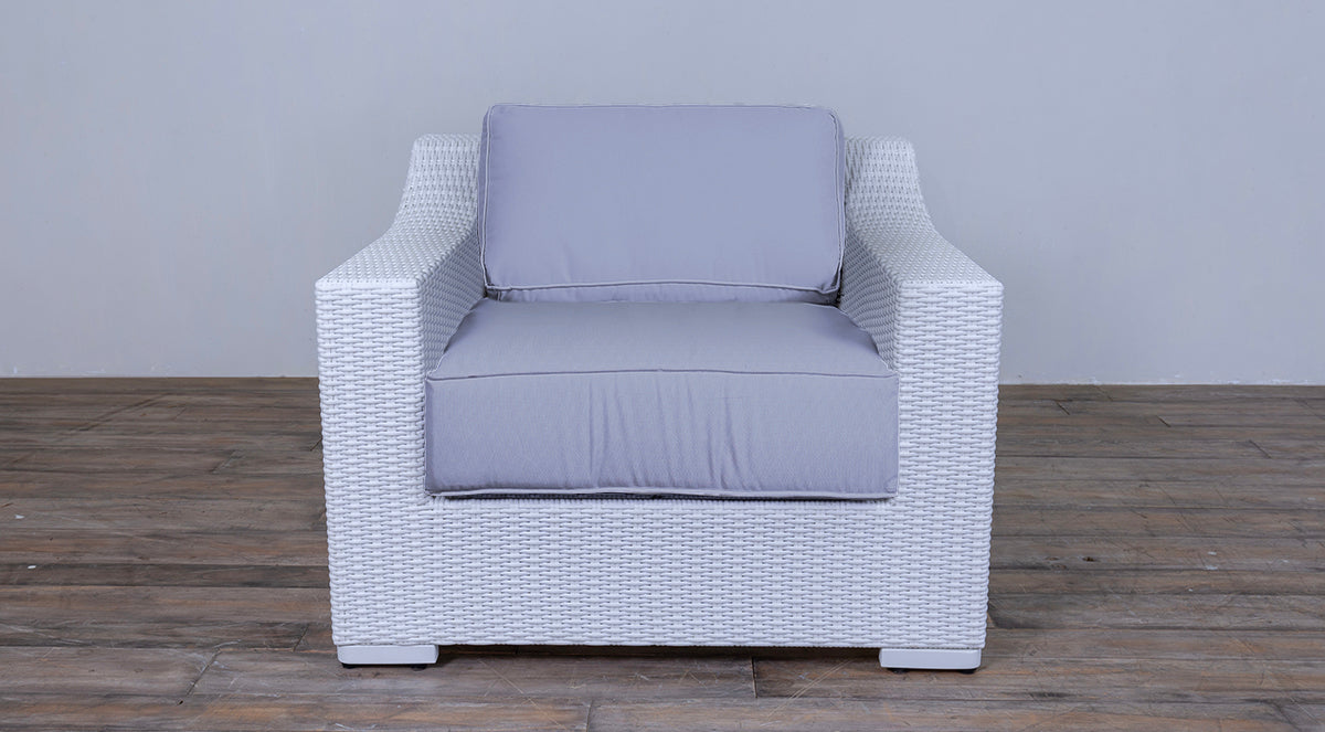 Provence Classic Lounge Arm Chair - White Peel