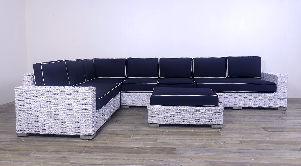 Rutherford Sectional Options - Rope Twist Off White