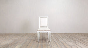 Vintage French Square Side Chair