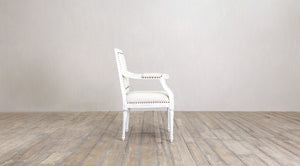 Vintage French Square Arm Chair