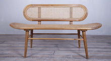 Load image into Gallery viewer, Saddle Seat Bench With Rattan