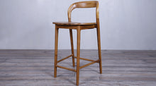 Load image into Gallery viewer, Curved counter stool with back