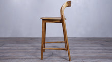 Load image into Gallery viewer, Curved counter stool with back