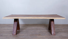 Load image into Gallery viewer, Live Edge 8FT long Dining Table with Wooden Base